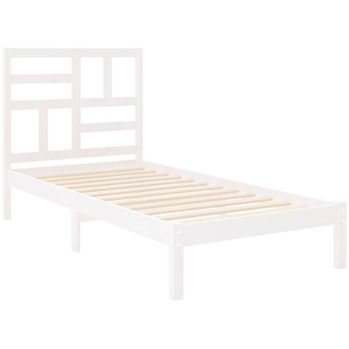  Okvir za krevet od masivnog drva bijeli 100 x 200 cm Slike