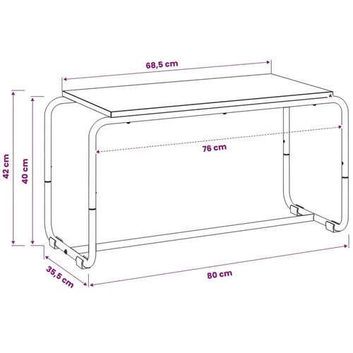  TV stalak 80 x 35.5 x 42 cm Hrast artisan Konstruirano drvo - Hrast artisan 80 x 35.5 x 42 cm Slike