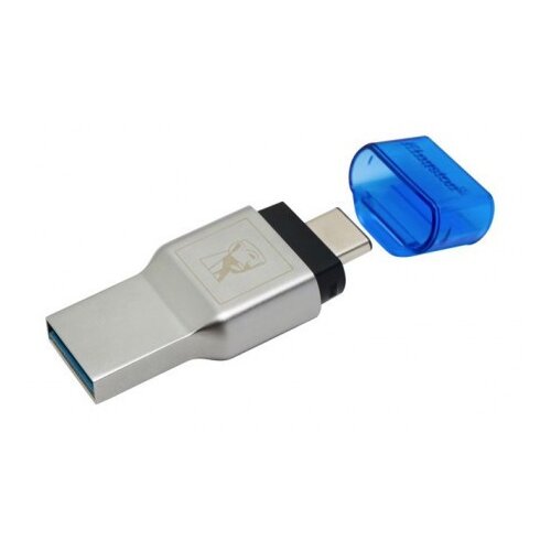 Kingston MobileLite DUO 3C USB3.1+TypeC microSDHC vanjski čitač memorijskih kartica USB 3.2 (gen. 1) plava boja, srebrna Cijene