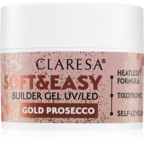 Claresa Soft&Easy Builder Gel bazni gel lak za nokte nijansa Gold Prosecco 12 g