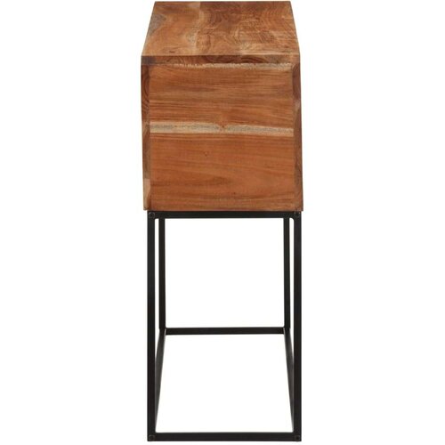  Konzolni stol 110 x 30 x 75 cm masivno drvo bagrema i željezo Slike
