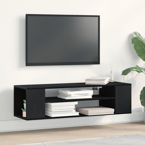 vidaXL TV omara Črni hrast Inženirski les 100 x 30 x 26.5 cm TV omara Cene