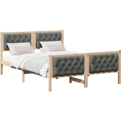  Okvir za krevet Tamno siva 150 x 200 cm tkanina Slike