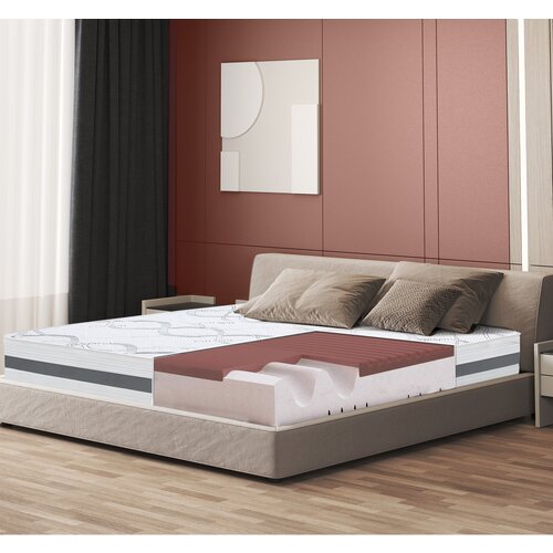 The White Stone Dvoposteljna Vzmetnica King-Size 200x200 Memory Foam | Vi&amp;scaron;ina 27 cm | Izdelano v Italiji, (21134846) Slike