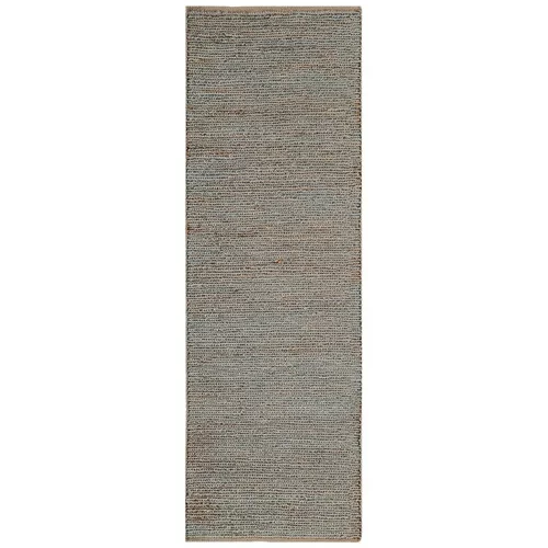 Asiatic Carpets Svetlo siv ročno tkan tekač iz jute 66x200 cm Soumak –