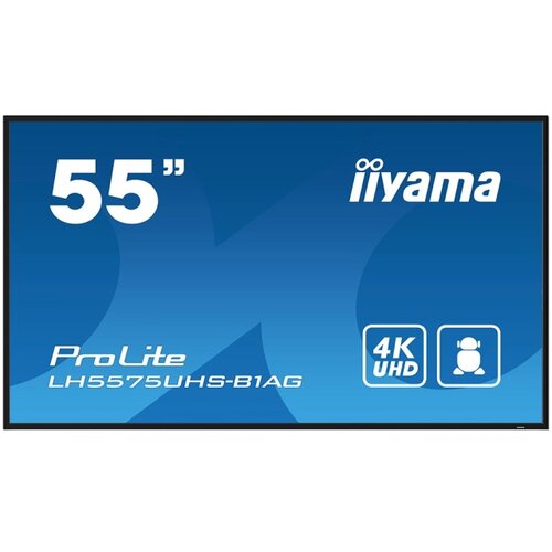 Iiyama 55" 4K UHD Professional Digital Signage 24/7 display featuring Android OS, FailOver andIntel&reg; SDM slot Cene