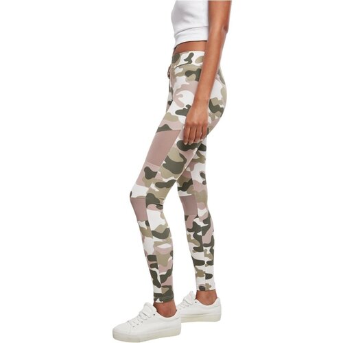 Urban Classics Ladies Camo Tech Mesh Leggings Duskrose Camo Cene