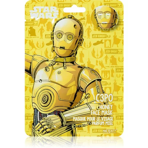 Mad Beauty Star Wars C3PO vlažilna tekstilna maska z medom 25 ml
