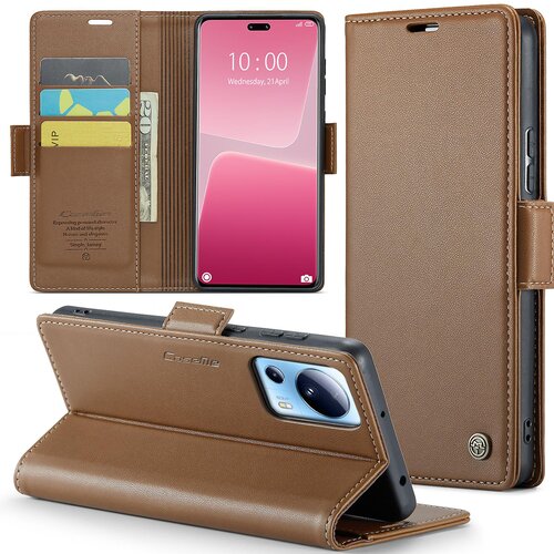 INORCO CASEME 023 serija za Xiaomi 13 Lite/Civi 2 5G torbica za telefon proti praskam, RFID blokiranje preklopna preklopna preklopna prevleka iz PU usnja, (22033372) Slike