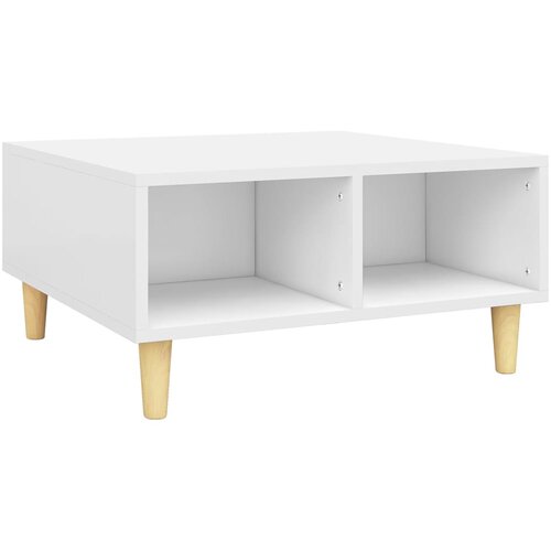 Maison Chic Klubska mizica - kavna mizica - Nizka mizica bela 60x60x30 cm iverna plošča, (21754415) Cene