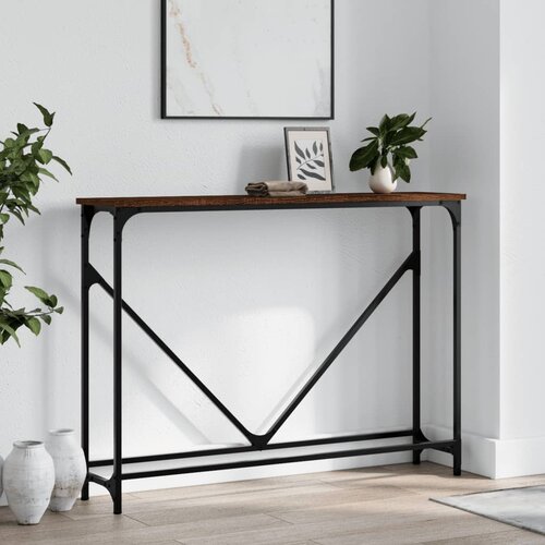 vidaXL Konzolna mizica rjav hrast 102x22,5x75 cm inženirski les Cene