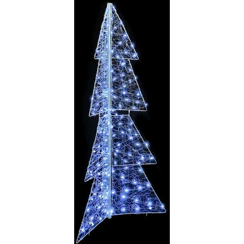 VidaXL Božićno drvce s 160 LED svjetlima Hladna bijela 150 cm Akril Slike