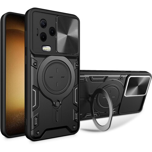 INORCO Ovitek za telefon s stojalom za Infinix Note 12 (2023) 4G/Note 12 Pro 4G, ovitek TPU+PC, odporen proti udarcem, z okencem za drsno lečo, (22035885) Slike
