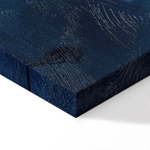  Slika - Ornament in Blue and Cool Colors Dark Blue Decoration 90x60 Premium Print Slike