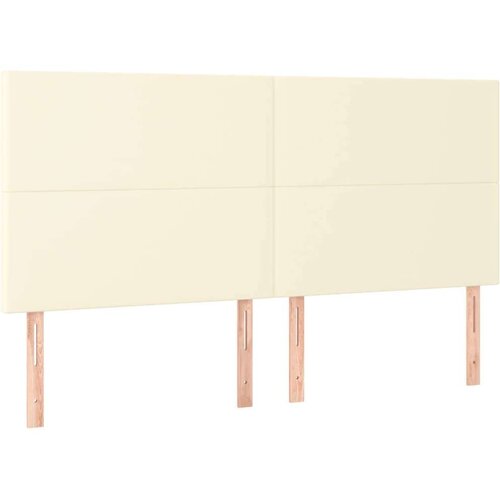  Krevet s oprugama i madracem krem 160x200 cm od umjetne kože Slike