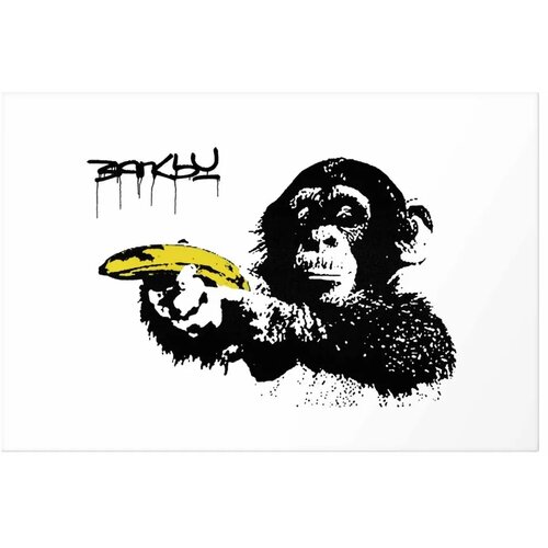  Plakat - Banksy: Monkey with a Banana 90x60 Bez okvira s margom Slike