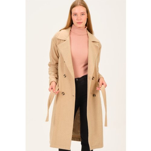Dewberry Z6765 LADIES COAT-BEIGE Slike