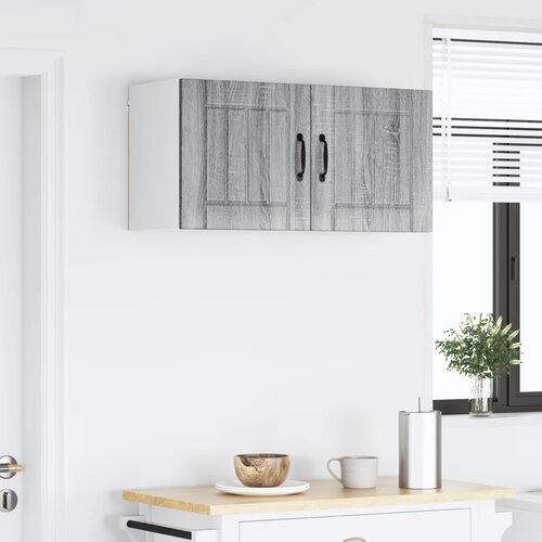  Ormar za Zid Lucca Siva sonoma 80 x 31 x 40 cm Slike