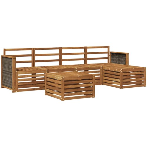  Set vanjskih sofa 6 kom. Prirodna Slike