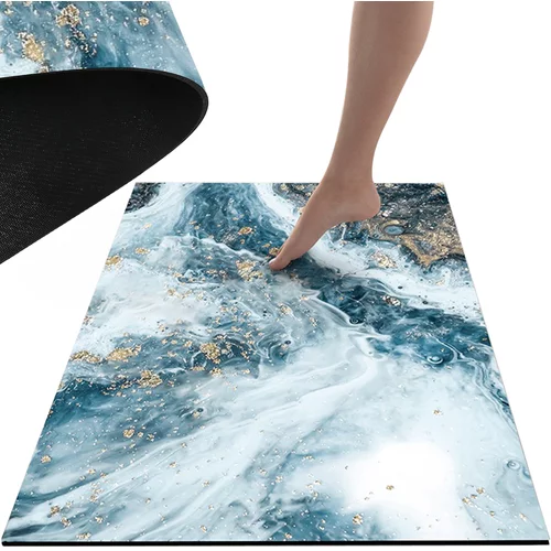  Kupaonski perivi neklizajući tepih 80x50cm plavi mramor
