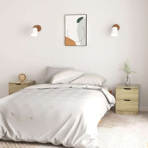  Nočna omarica 2 kosa sonoma hrast 40x40x50 cm iverna plo&amp;scaron;ča, (20733520) Slike