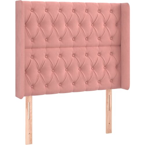 Maison Chic posteljno vzglavje - vzglavna omarica - nočna omarica z u&amp;scaron;esi roza 103x16x118/128 cm žamet, (21708923) Slike