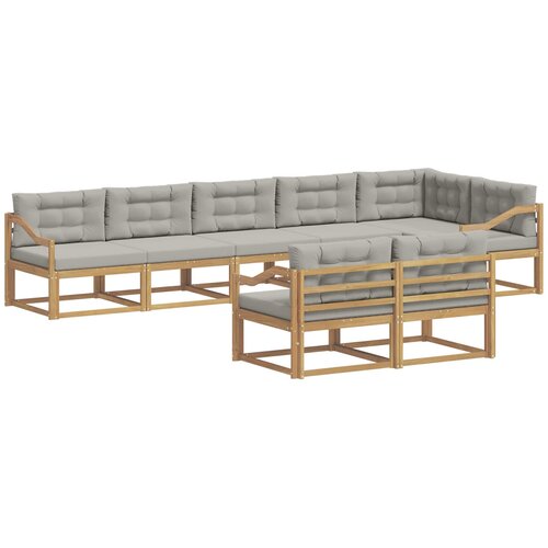vidaXL Zunanja garnitura za sedenje 6 pcs Bela in svetlo siva, (5000281790) Cene