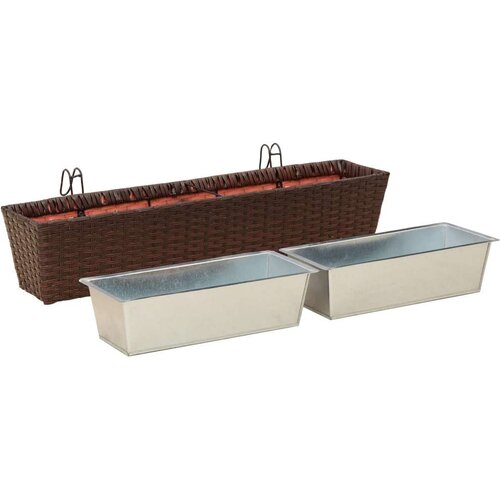  Ograda Metal - Smeđa 80 cm Slike