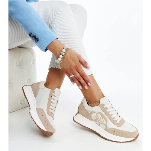 Gemre White-beige leather sneakers Salimah Slike