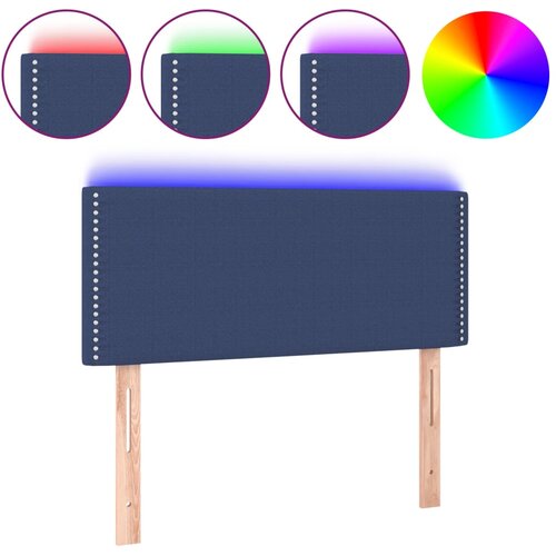 VidaXL LED posteljno vzglavje modro 80x5x78/88 cm blago, (20932091) Slike