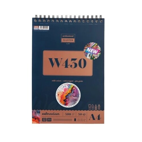 Professional master w watercolor akvarel blok sa spiralom - odaberite format w430 - 300g - 30 lista a4 ( 617120 ) Slike