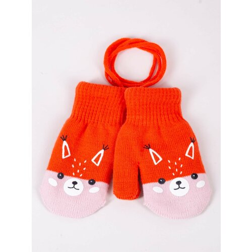 Yoclub Kids's Girls' 1-Finger Mittens Gloves RED-0117G-AA1A-014 Slike