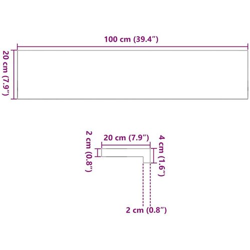  Prozorske klupice 2 kom 100x20x2 cm netretirane masivne hrast Slike