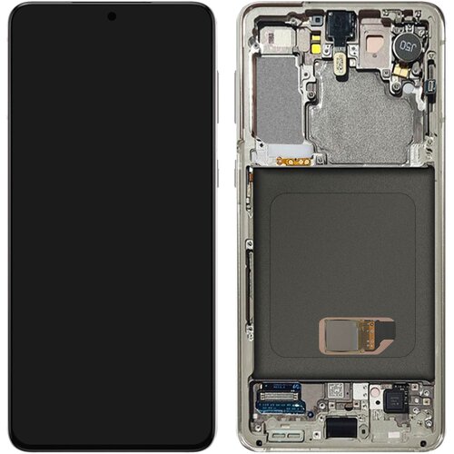 Samsung LCD zaslon + zaslon na dotik za S21 Izvirnik [servisni paket], Bela, (5000038634) Cene