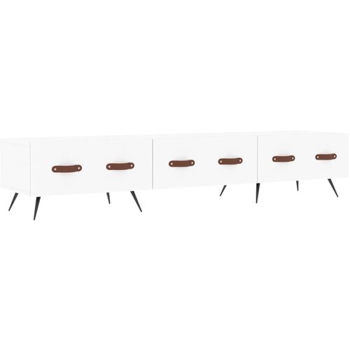 Maison Chic TV omarica - TV stojalo - Televizijska omarica bela 150x36x30 cm inženirski les, (21698992) Slike