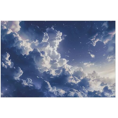  Plakat Starry Clouds and Soft Light Over a Corner of the Sky 42x29.7 Cene