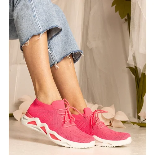 D/CEO UR/CEO Pink women's sneakers with sock-like upper Miyana