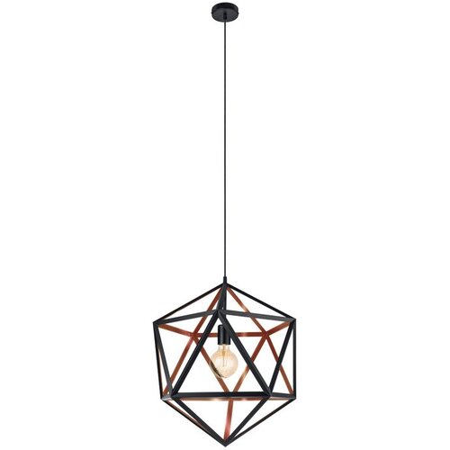 Eglo Viseća lampa EMBLETON 1 E27 46 cm crna/bakar 43349 Slike