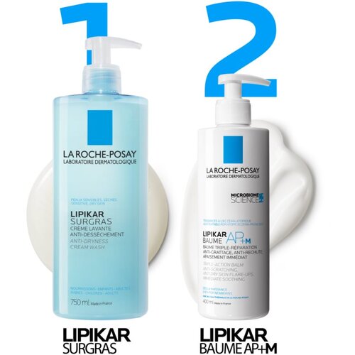 LAROCHE-POSAY Lipikar Surgras krema za prhanje nadomestno polnilo 400 ml Slike