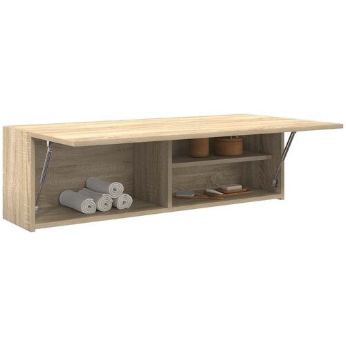 vidaXL Kupaonski zidni ormarić sonoma hrast 100x25x30 cm izrađeno drvo Cijene