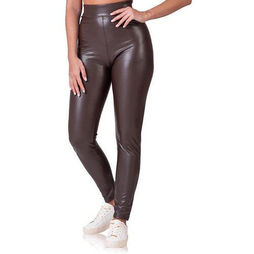 Bellinda LEATHEROPTIC LEGGINGS - Women&amp;#039;s Leather Leggings - Dark Brown Slike