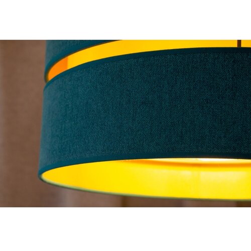  Duolla - Luster na sajli DUO 1xE27/15W/230V prečnik 40 cm tirkizna/zlatna Slike