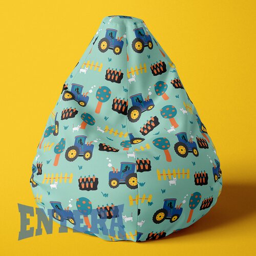 ENTERA Lazy Bag - Malo seoce i plavo traktorče - 026 Slike
