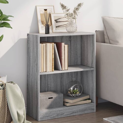  The Living Store Knjižna omara siva sonoma 60x24x76 cm konstruiran les - Knjižna Omara, (21431512) Slike