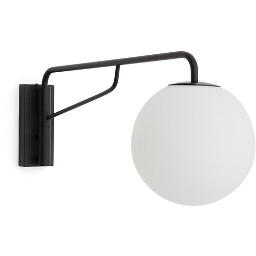 Kave Home Bijela/crna zidna lampa &oslash; 20 cm Eilo &ndash; Cijene