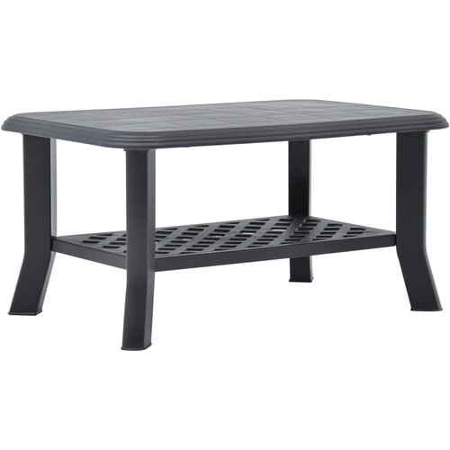 VidaXL Klubska mizica antracitna 90x60x46 cm plastika, (20625272) Slike