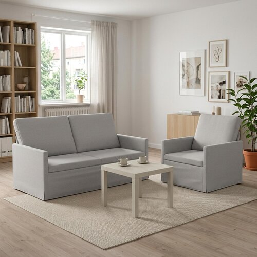 Set sofe 2 pcs Oblačnosiva Tkanina Cene
