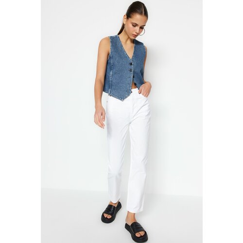 Trendyol Jeans - White - Straight Cene