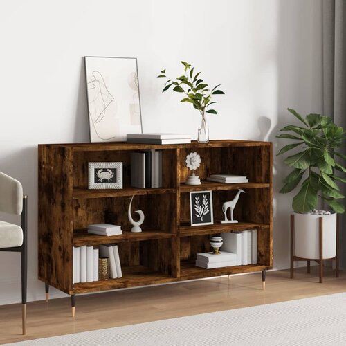 VidaXL Komoda dimljeni hrast 103,5x35x70 cm inženirski les Slike