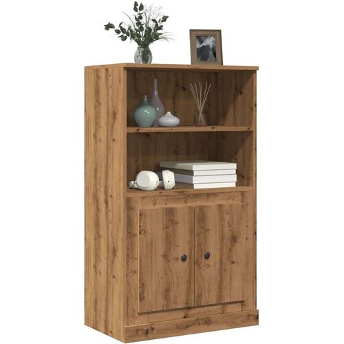 VidaXL Visoka komoda boja hrasta 60x35,5x103,5 cm konstruirano drvo Slike
